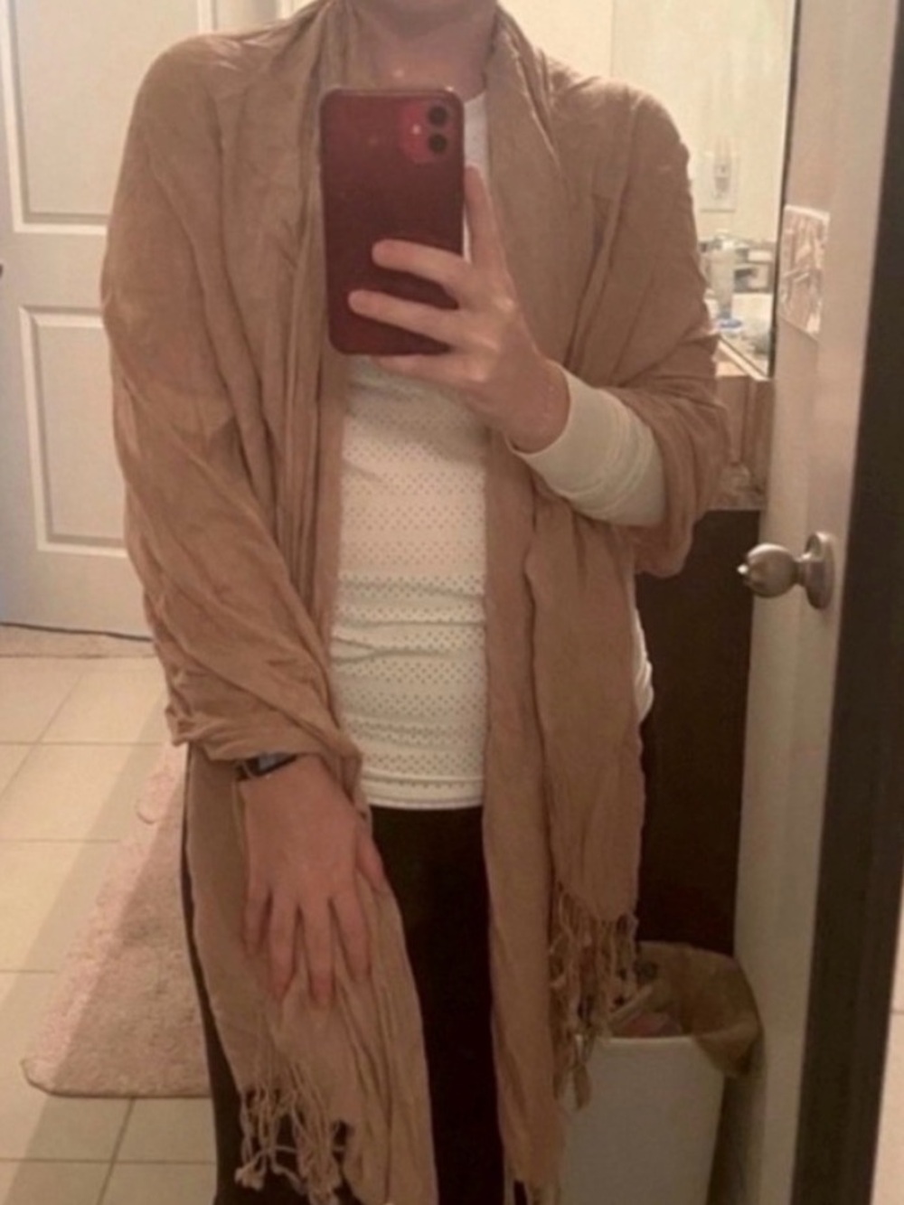 Bijoux Terner Pseudo Pashmina Light Tan